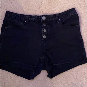 Black high waisted shorts